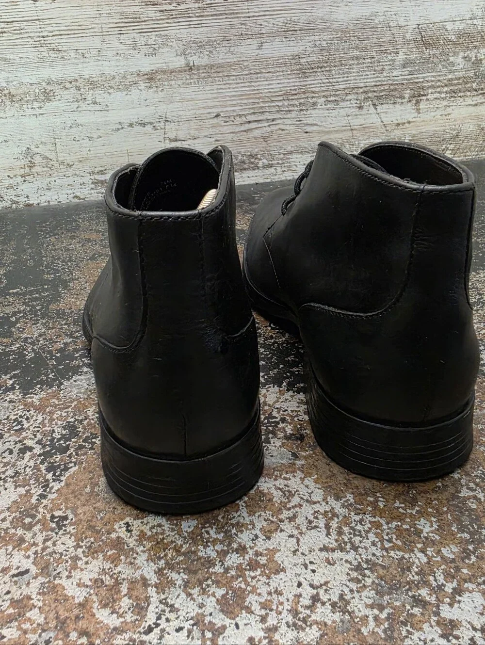 Mens Cole Haan Ankle Boots Sz 7.5 Used Black Leather C13151